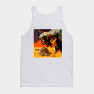 We Are Floating In Space - 86 - Sci-Fi Inspired Retro Artwork Tank Top